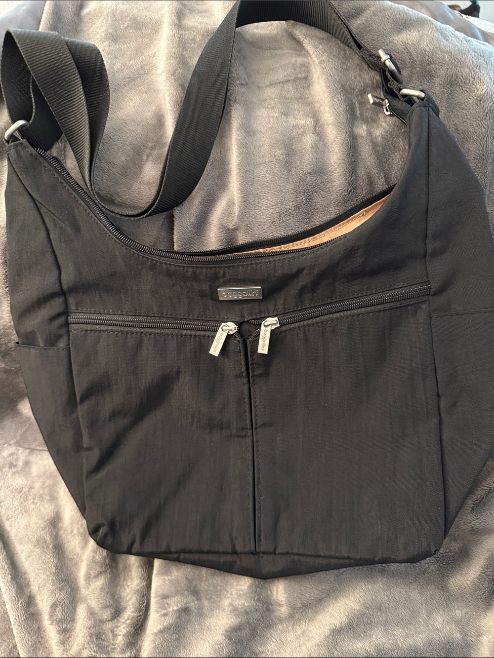 Baggallini Black Crossbody Hobo Bag